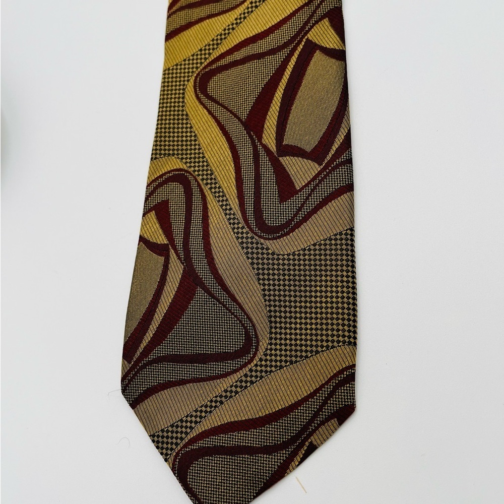 Giorgio Armani Men's Cravatte Silk 100% Abstract Geometric Tie Italy Made